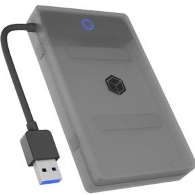 ICY BOX IB-AC603b-U3 HDD-/SSD-behuizing Antraciet, Zwart 2.5