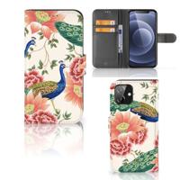 Telefoonhoesje | Met pasjeshouder | voor iPhone 12 | 12 Pro (6.1") Pink Peacock