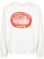 FLÂNEUR Sweater met logoprint - Beige - thumbnail