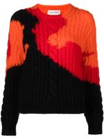 Alexander McQueen pull à design colour block - Orange - thumbnail