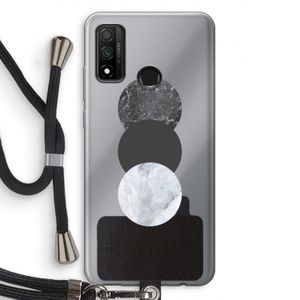 Marmeren cirkels: Huawei P Smart (2020) Transparant Hoesje met koord