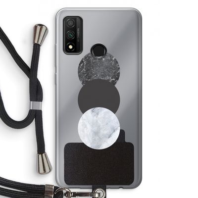 Marmeren cirkels: Huawei P Smart (2020) Transparant Hoesje met koord