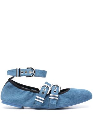 Stuart Weitzman ballerines Maverick en cuir - Bleu