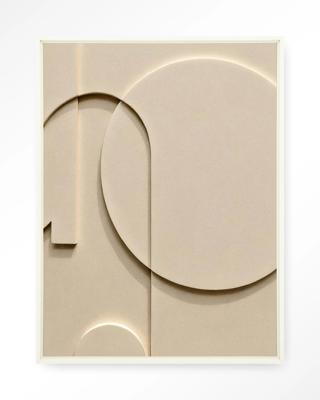 Urban Cotton Wandkleed 'Siaa 3' 110 x 145cm in Floating Frame - off white