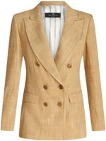 ETRO double-breasted slub blazer - Tons neutres - thumbnail