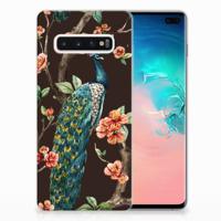 Samsung Galaxy S10 Plus | TPU Hoesje | Pauw met Bloemen