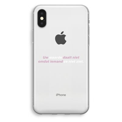 uw waarde daalt niet: iPhone XS Transparant Hoesje