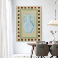 Urban Cotton Wandkleed 'Eclectic Series 1' 80 x 110cm in Frame - black