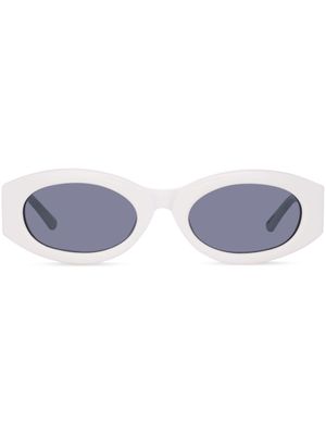 Linda Farrow x Linda Farrow lunettes de soleil à monture ovale - Blanc