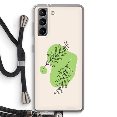 Beleaf in you: Samsung Galaxy S21 Transparant Hoesje met koord