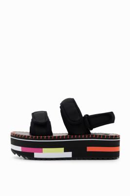 Sandalen met XL-plateauzool - BLACK - 40