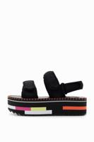 Sandalen met XL-plateauzool - BLACK - 40