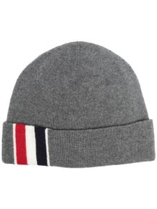 Thom Browne bonnet à détails rayés - Gris