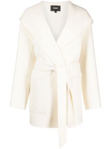 Mackage veste ceinturée à capuche - Blanc