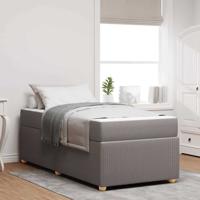 Bedframe met matras met matras Taupe 90 x 190 cm Stof