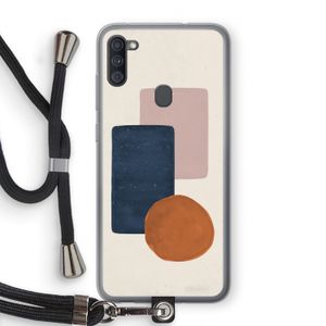 Geo #3: Samsung Galaxy A11 Transparant Hoesje met koord