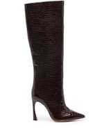 Alexandre Birman bottes Kyra 100 mm en cuir embossé - Rouge