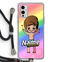 Chibi Maker man: OnePlus 9 Transparant Hoesje met koord