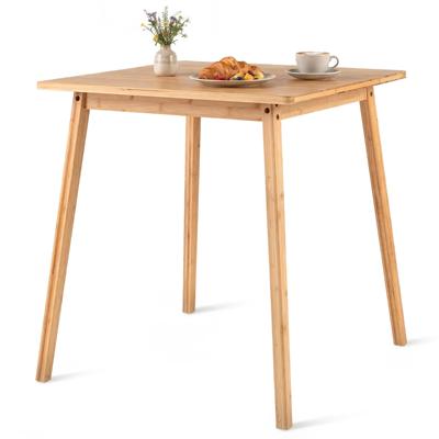 Vierkante Bamboe Eettafel Geschikt voor 2-4 Personen 70 cm m Massief Houten Keukentafel