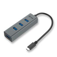 i-tec Metal C31HUBMETAL403 interface hub USB 3.2 Gen 1 (3.1 Gen 1) Type-C 5000 Mbit/s Grijs - thumbnail