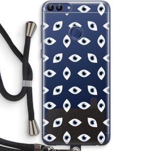 Eyes pattern: Huawei P Smart (2018) Transparant Hoesje met koord