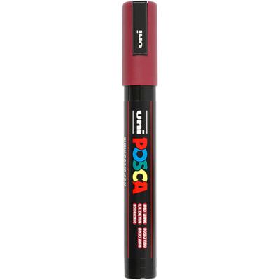 Uni-Posca Posca marker, afm pc-5m, lijndikte 2,5 mm, medium, red wine, 1 stuk