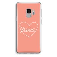 Friends heart: Samsung Galaxy S9 Transparant Hoesje - thumbnail