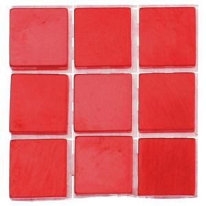 Glorex Hobby - mozaiek stenen/steentjes - rood - 189x stuks - 10 x 10 x 2 mm - knutselen