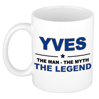 Yves The man, The myth the legend collega kado mokken/bekers 300 ml