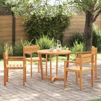 Tuinstoelen 4 stuks 50x53x80 cm massief acaciahout