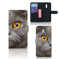 Telefoonhoesje met Pasjes OPPO Reno Britse Korthaar - thumbnail