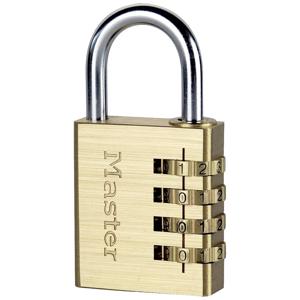 MASTER LOCK 40 mm breed, zelf in te stellen combinatiehangslot; messing afwerking