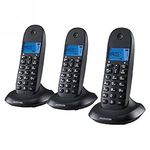 Motorola C1003 - Trio DECT telefoon - Zwart - 3 handsets