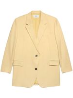 AMI Paris blazer en laine vierge à coupe oversize - Jaune - thumbnail