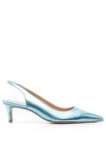 Stuart Weitzman escarpins pointus à effet métallisé - Bleu