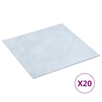 VidaXL Vloerplanken 20 st zelfklevend 1,86 m² pvc wit marmerpatroon