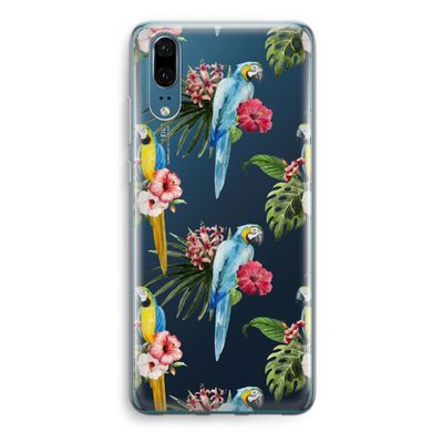 Kleurrijke papegaaien: Huawei P20 Transparant Hoesje