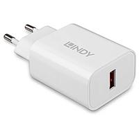 LINDY 18W USB Typ A Charger USB-oplader 18 W 1x USB-A Wit Binnen