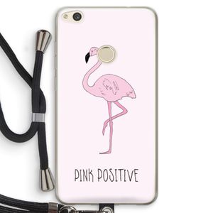 Pink positive: Huawei Ascend P8 Lite (2017) Transparant Hoesje met koord