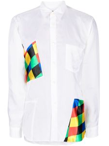 Comme des Garçons Homme Plus chemise à détail patchwork - Blanc