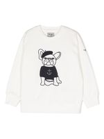 Il Gufo sweat en coton à motif brodé - Blanc