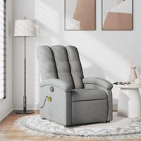 Massagestoel verstelbaar stof lichtgrijs