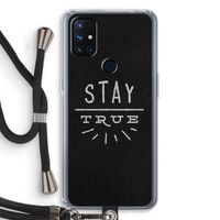 Stay true: OnePlus Nord N10 5G Transparant Hoesje met koord