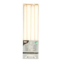 Dinerkaarsen/kandelaarkaarsen Nordic - 8x stuks - cr?me wit - Gotisch - 25 cm