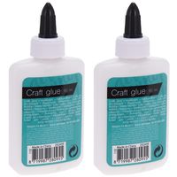 2x Stuks Hobby lijm - transparant - 90 ml