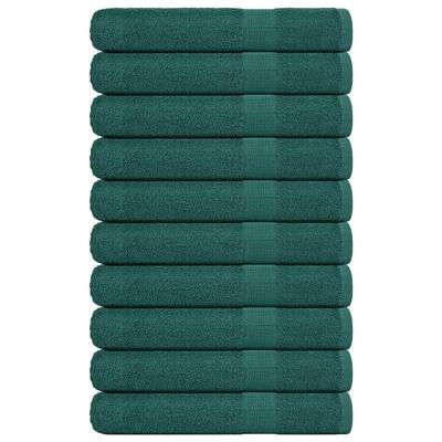 Saunahanddoeken 10 st 80x200 cm 360 g/m 100% katoen groen
