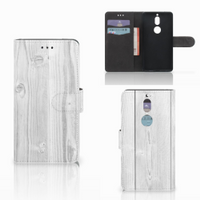 Nokia 7 Book Style Case White Wood - thumbnail