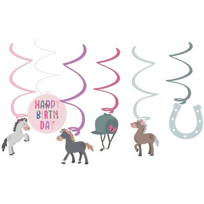 Hangdecoratie Paarden Happy Horses (6st)