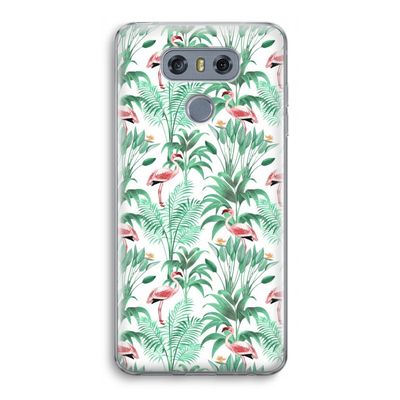 Flamingo bladeren: LG G6 Transparant Hoesje