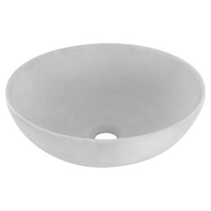Differnz Slim waskom keramiek | betonlook lichtgrijs | Ø 28.5 x 12.5 cm